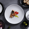 Platos de entrada personalizados, plato de postre para cena, redondo, italiano, los mejores platos de porcelana blanca para restaurantes, vajilla, alquiler para fiestas