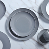 Juego de platos y tazones de color gris oscuro, vajilla moderna para taza de café de porcelana, plato de cerámica de lujo para cena en restaurante