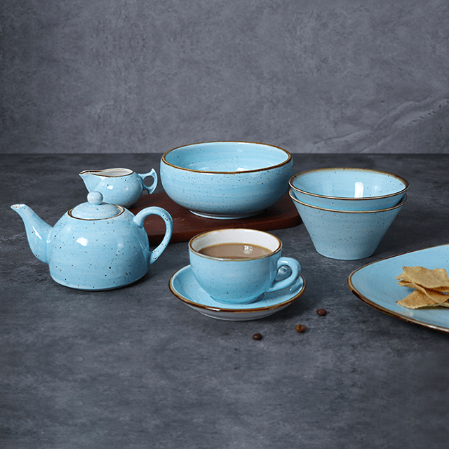 Fuente de servicio de gres Rollin Platos redondos de porcelana Plato para bistec Restaurante