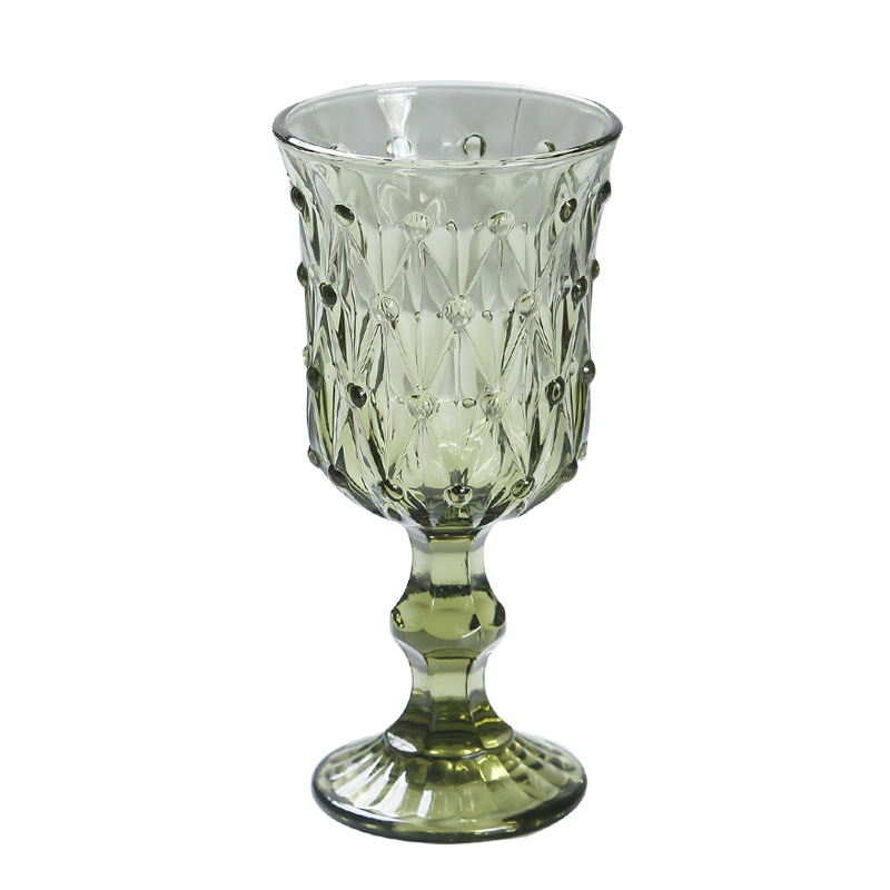 Juego de regalo para el hogar y el restaurante de copas de Bar, copas de color verde blanco de 7,5 oz para vino