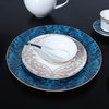 Vajilla de hotel de Kazajstán, platos de vajilla de porcelana de hueso de lujo