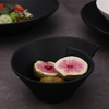 Vajilla moderna de lujo para restaurante, vajilla de cerámica negra de 8 pulgadas para comedor y restaurante, plato de porcelana, vajilla