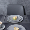Vajilla de cerámica gris para restaurante, juego de vajilla moderno de lujo, juegos de vajilla, juego de vajilla de porcelana de lujo