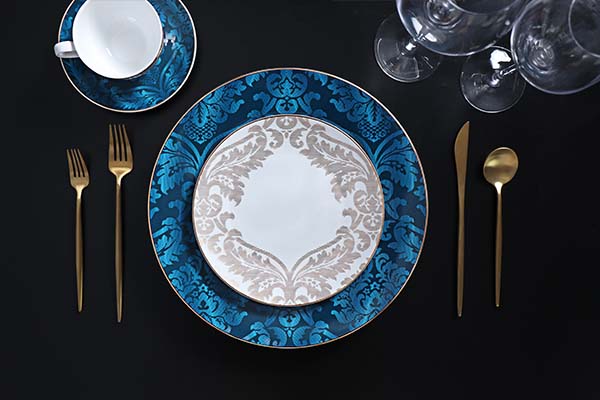 Vajilla de porcelana de hueso