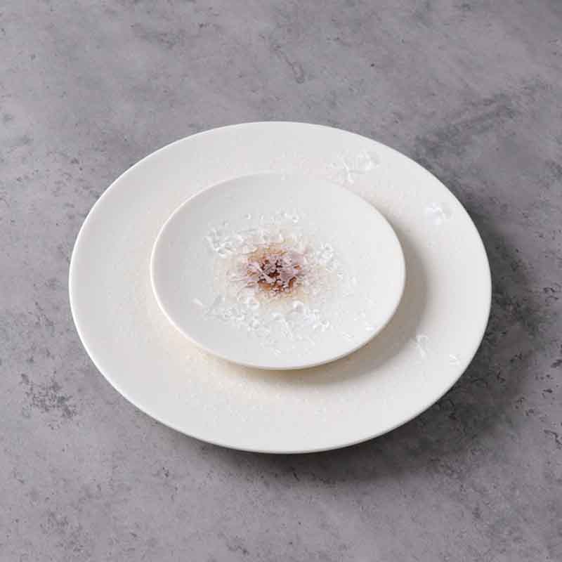 Fabricante de vajillas de cerámica con placa de porcelana para hotel