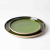 Platos de restaurante a granel Vajilla de porcelana verde