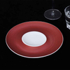 Vajilla de marca famosa Platos de restaurante negros y rojos