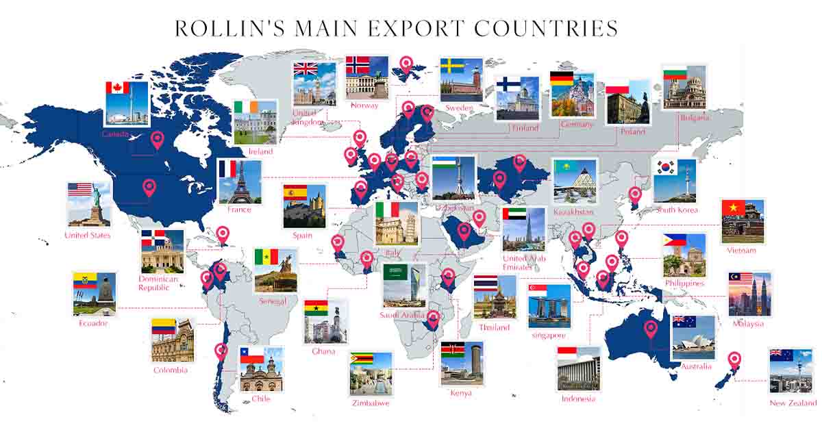 ROLLINS Principales Países Exportadores