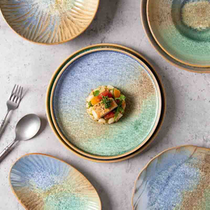 Juego de platos de hotel de proveedor de vajillas de porcelana